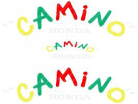 Sticker set Tank Geel - Groen - Rood - Wit Honda PA50 Camino