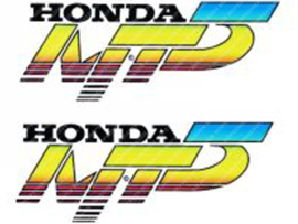 Sticker set Fluor Yellow - Blue - Red 2-Pieces Honda MT5