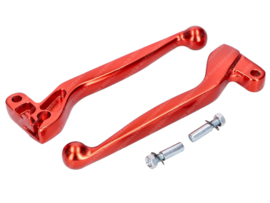 Clutch / brake lever set aluminium orange anodised Simson S50 / S51 / S53 / S70 / S83 / SR50 / SR80