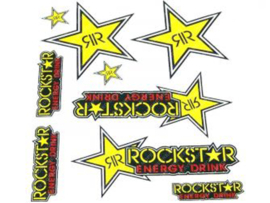 Sticker set 200mm x 240mm 9-Delig Rockstar Energy