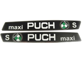 Tank Transfer sticker set black / chrome 2-Pieces Puch Maxi S
