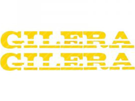 Sticker set Gilera `Turbo` 235mm - 28mm Yellow 2-Pieces Gilera Models