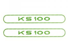 Sticker set Tank KS100 Green 2-Pieces Zündapp KS100