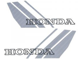 Sticker set Tank Special 280mm - 120mm Grey / Black 2-Pieces Honda Camino / PA50