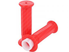 Throttle tube + Handle grip set Red 120mm - 22mm Yamaha DT50MX / DT80MX