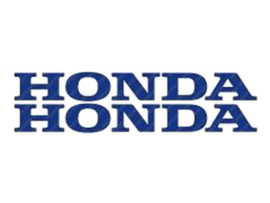 Sticker set Honda 120mm - 14mm Blue 2-Pieces Honda Models