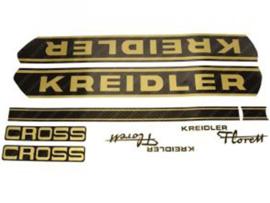 Sticker set Carbonlook - Gold Complete Kreidler Cross