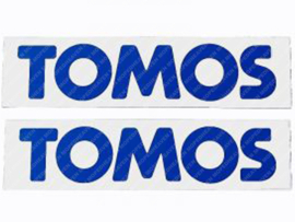 Sticker set Tomos Blue / White 150mm x 50mm 2-Pieces Tomos