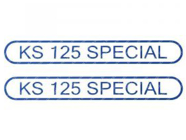 Sticker set Tank KS125 Special Blue 2-Pieces Zündapp KS125 Special