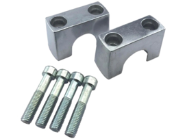 Handlebar clamp set M7 complete chrome Puch Maxi