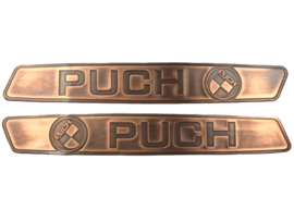 Tank Sticker Set Metal Copper Color RealMetal Puch Maxi Models