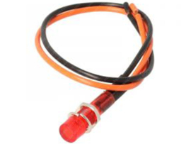 Controlelampje Rood 8mm - 12 Volt Universeel