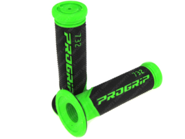 Handle grips set 22mm - 24mm 125mm Black / Green Pro Grip 732 - Gel Touch Universal