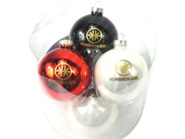 Christmas ball set White - Red - Black 6-Pieces Kreidler