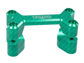 Handle bar clamp set CNC groen anodised Venandi Simson S50 / S51
