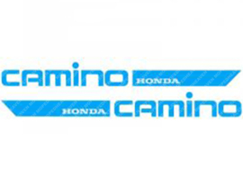 Sticker set Transfer 270mm - 20mm Lichtblauw 2-Delig Honda Camino / PA50