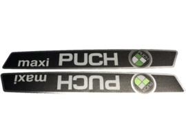 Tank Transfer sticker set Classic black / chrome 2-Pieces Puch Maxi S / N