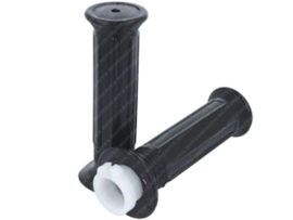Throttle tube + Handle grip set Black 120mm - 22mm Yamaha DT50MX / DT80MX