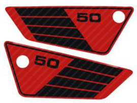 Sticker set Side panels Red - Black Yamaha FS1 2RU