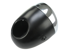 Headlight egg-model black big 130mm GUIA (Side mounting) universal