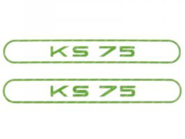 Sticker set Tank KS75 Green 2-Pieces Zündapp KS75