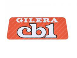 Sticker Logo Gilera CB1 Orange  - White Gilera
