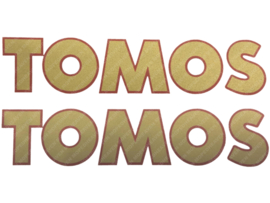 Sticker set Tomos Gold / Red 150mm x 31mm 2-Pieces