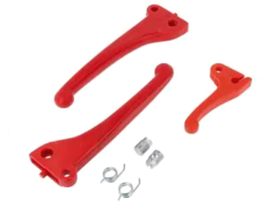 Brake lever set Red Left & Right side 3-Pieces Vespa Ciao / SI