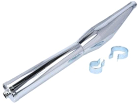 Exhaust Silencer Chrome 28mm Universal