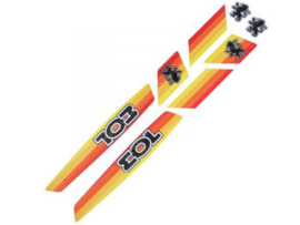 Sticker set Red - Orange - Yellow 8-Pieces Peugeot 103