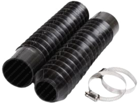 Rubber set Front fork 245mm Long Black Yamaha DT50MX