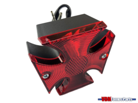 Taillight Maltese cross black universal