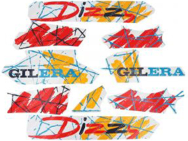 Sticker set Red - Orange Gilera Citta Dizzy