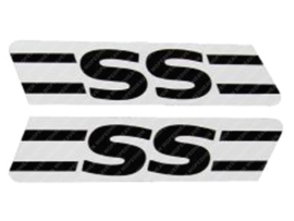 Sticker set Zijkast SS Zwart - Wit 135mm x 25mm Yamaha FS1