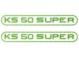 Sticker set Tank KS50 Super Green 2-Pieces Zündapp KS50 Super