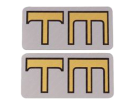 Sticker set TM Gold - Black - Silver 49mm x 25mm 2-Pieces Kreidler