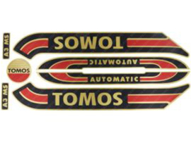 Sticker set Black / Gold / Red old model Tomos A3