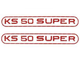 Sticker set Tank KS50 Super Red 2-Pieces Zündapp KS50 Super