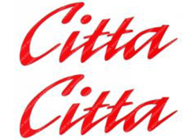 Sticker set Citta 95mm - 35mm Rood 2-Delig Gilera Citta