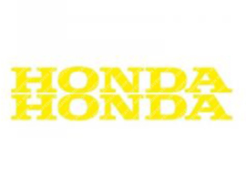 Sticker set Honda 120mm - 14mm Yellow 2-Pieces Honda Models