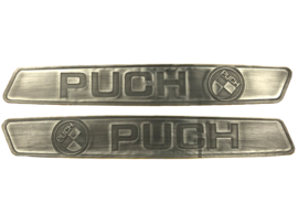 Tank Sticker Set Metal Silver Color RealMetal Puch Maxi Models