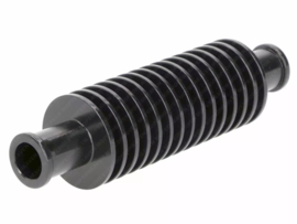 Mini Radiator Round CNC Aluminium Black 133mm Long - 17mm Connection Universal