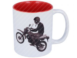 Coffee mug "Honda MT5 Rider" Red / White Honda