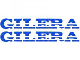 Sticker set Gilera `Turbo` 235mm - 28mm Blue 2-Pieces Gilera Models