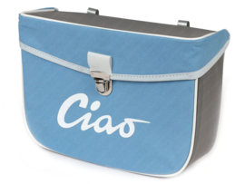 Satteltasche / Seitentasche Retro Blau - Grau Moto Nostra Vespa Ciao