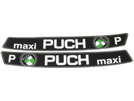 Tank Transfer sticker set black / chrome 2-Pieces Puch Maxi P