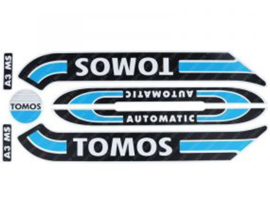 Sticker set Light blue old model Tomos A3