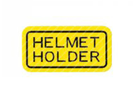 Aufkleber Helmet Holder Gelb / Schwarz Honda MB / MT