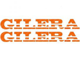 Sticker set Gilera `Turbo` 235mm - 28mm Orange 2-Pieces Gilera Models