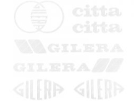 Sticker set White 7-Pieces Gilera Citta